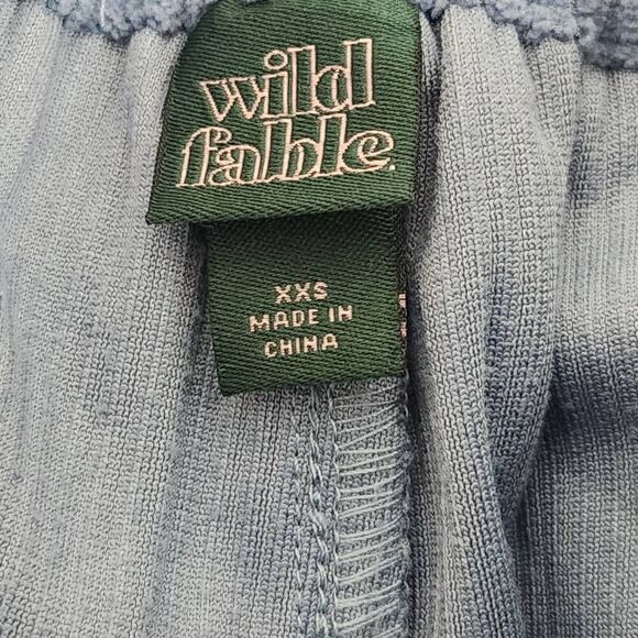 Wild Fable wide leg pants blue pockets corduroy lagenlook XXS - Picture 5 of 7